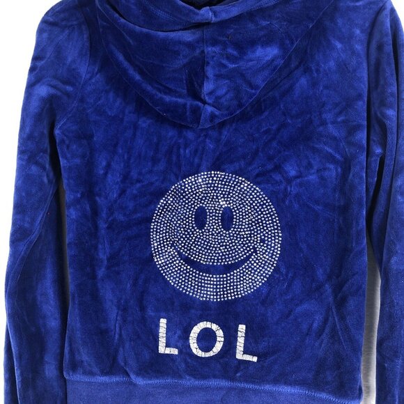 Pink Rose Girls Blue Hoodie LOL Velour Premium Quality Size Small - Picture 16 of 16